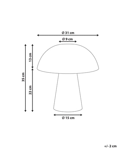  Table Lamp Mushroom ALERO Rattan Natural