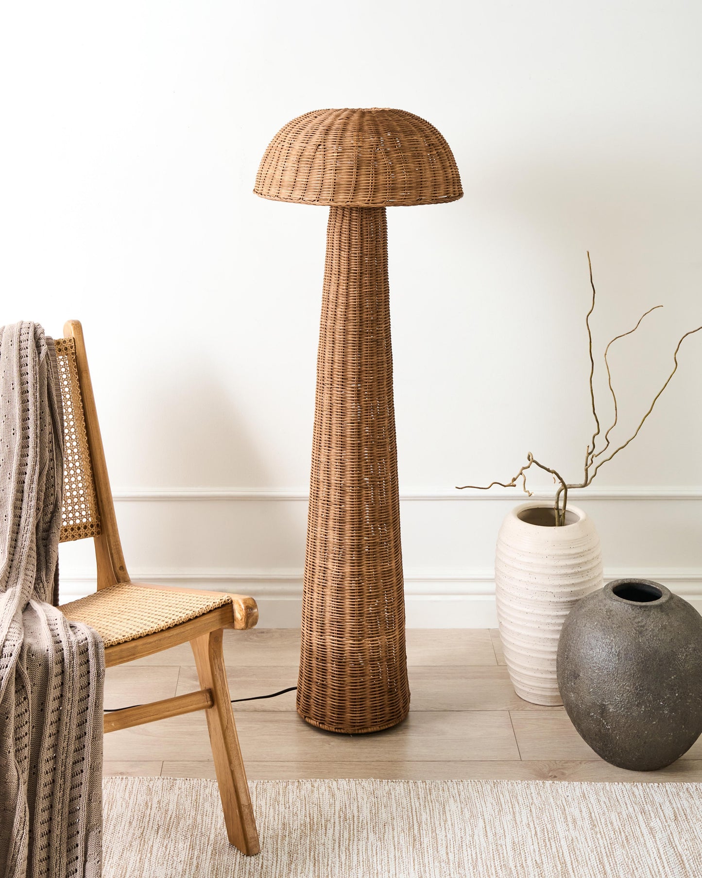  Floor Lamp ALERO Rattan Natural