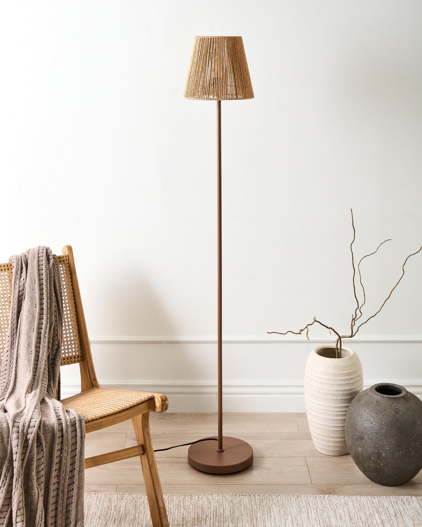  Floor Lamp HANGER Metal Brown