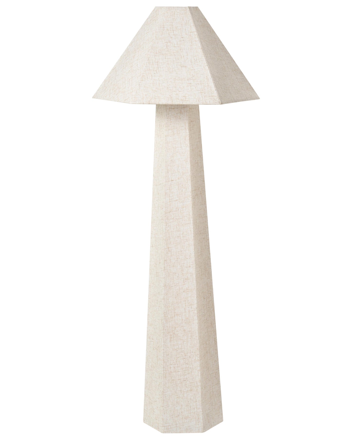  Floor Lamp DEMBI Faux Linen Light Beige