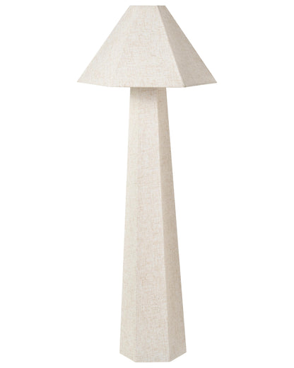  Floor Lamp DEMBI Faux Linen Light Beige