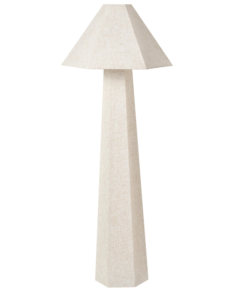  Floor Lamp DEMBI Faux Linen Light Beige