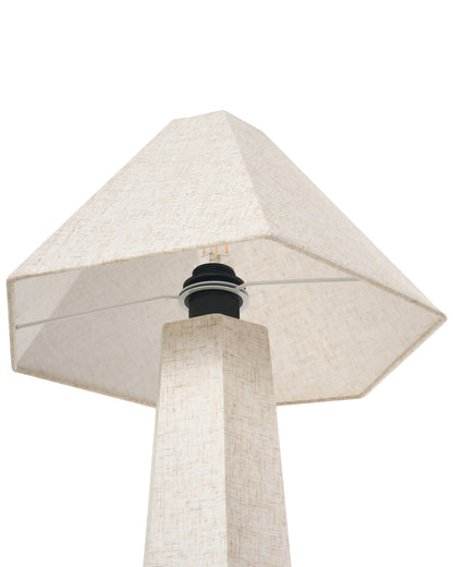  Floor Lamp DEMBI Faux Linen Light Beige