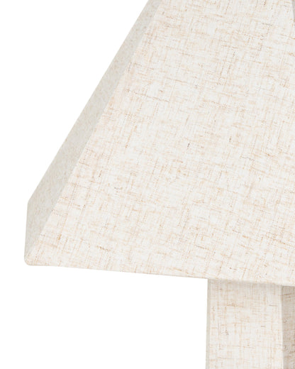  Floor Lamp DEMBI Faux Linen Light Beige