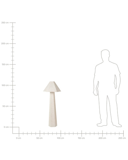  Floor Lamp DEMBI Faux Linen Light Beige