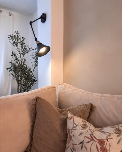  Set Of 2 Wall Lamps NARVA Adjustable Metal Black