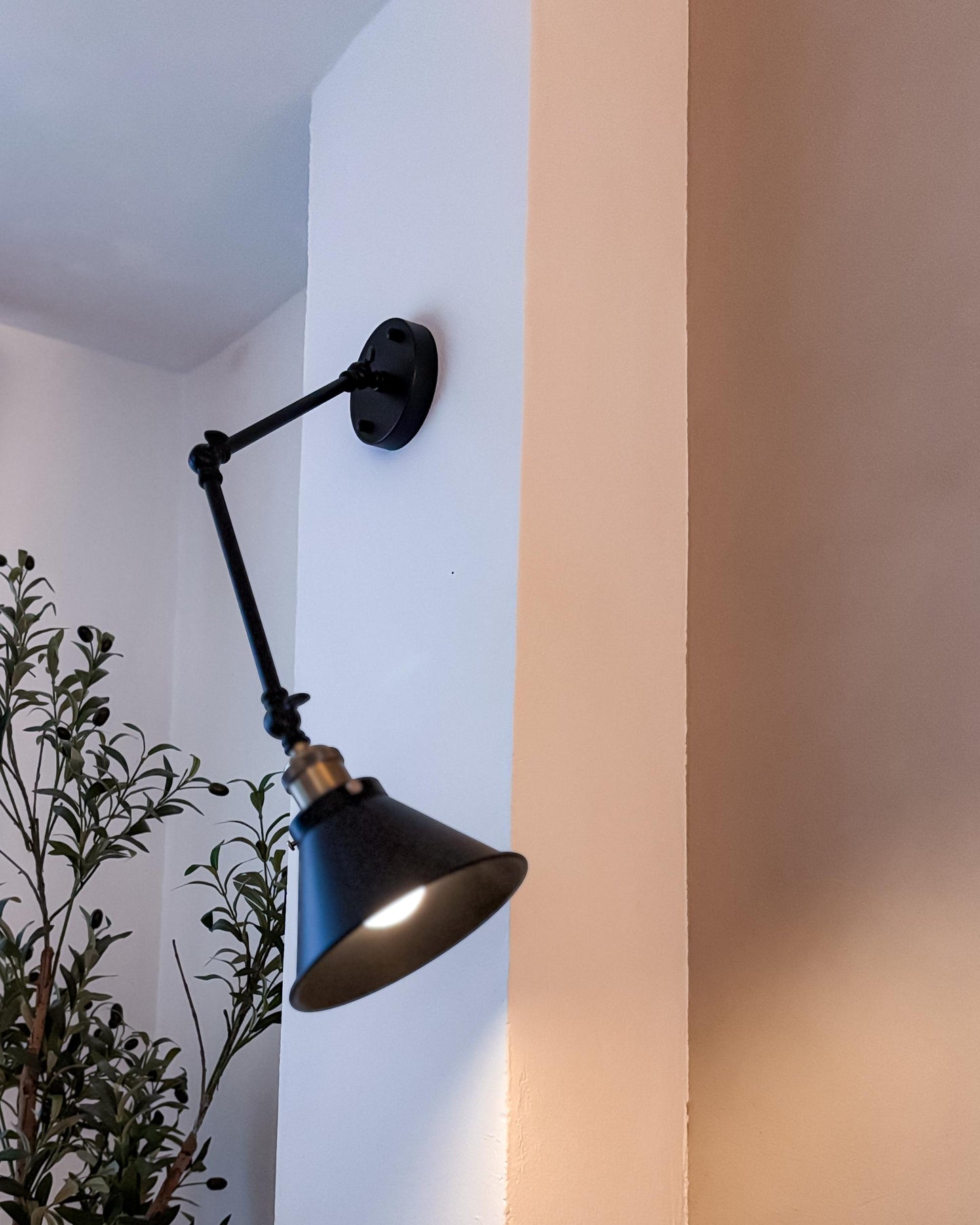  Set Of 2 Wall Lamps NARVA Adjustable Metal Black