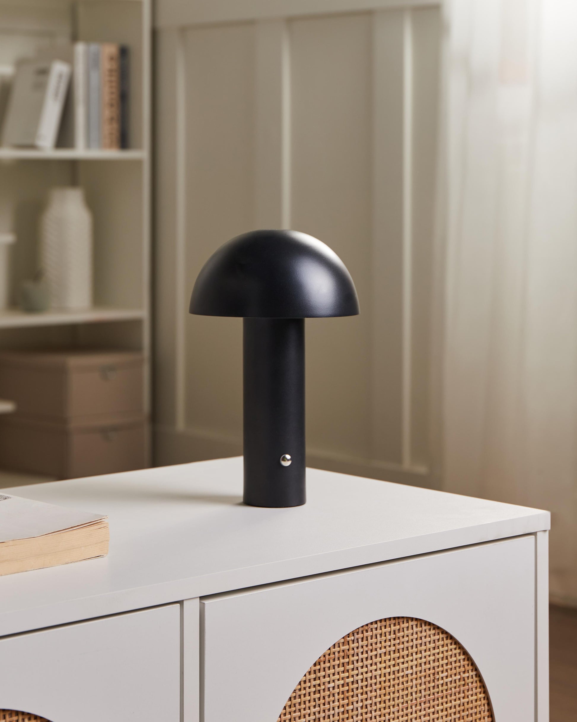  Wireless LED Table Lamp BOJO With Dimmer Metal Black