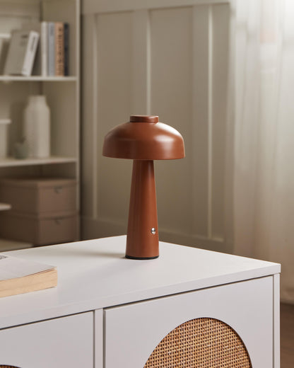  Wireless LED Table Lamp AGUSAN With Dimmer Metal Brown
