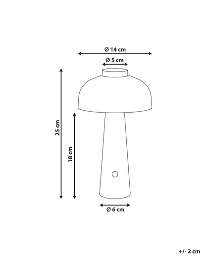  Wireless LED Table Lamp AGUSAN With Dimmer Metal Brown