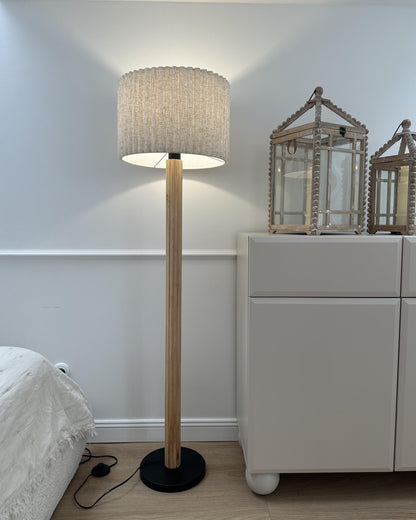  Floor Lamp BELESSA Linen Light Beige
