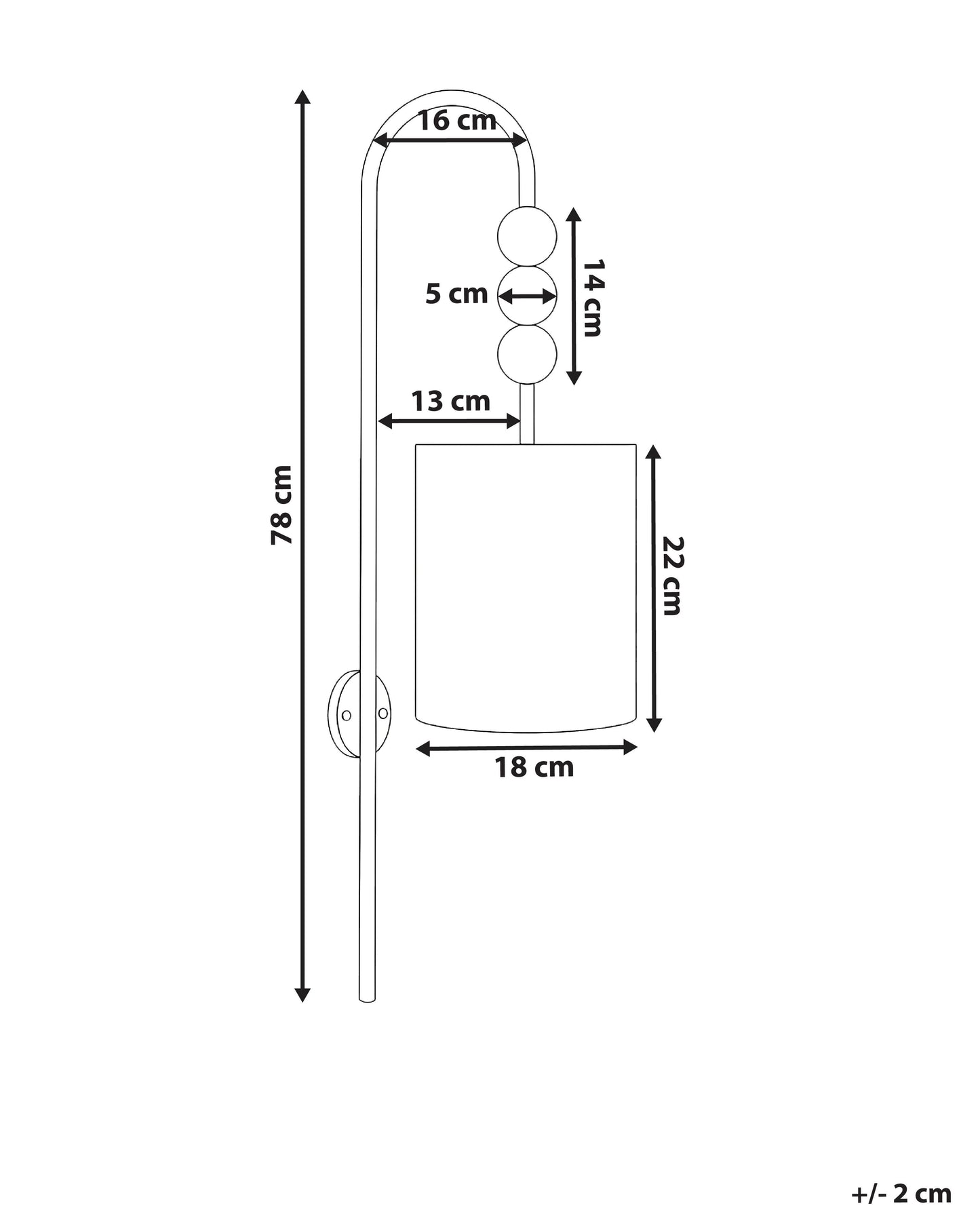  Wall Lamp LOKY Metal Brass