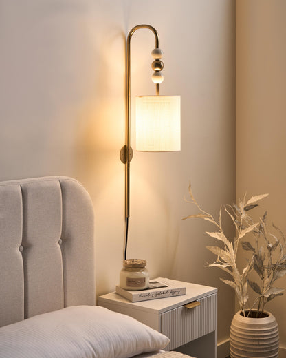  Wall Lamp LOKY Metal Brass/Beige