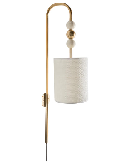 Wall Lamp LOKY Metal Brass/Beige