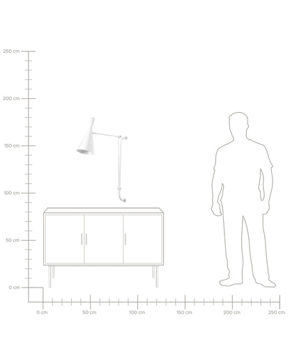  Wall Lamp MARISA Adjustable Metal White