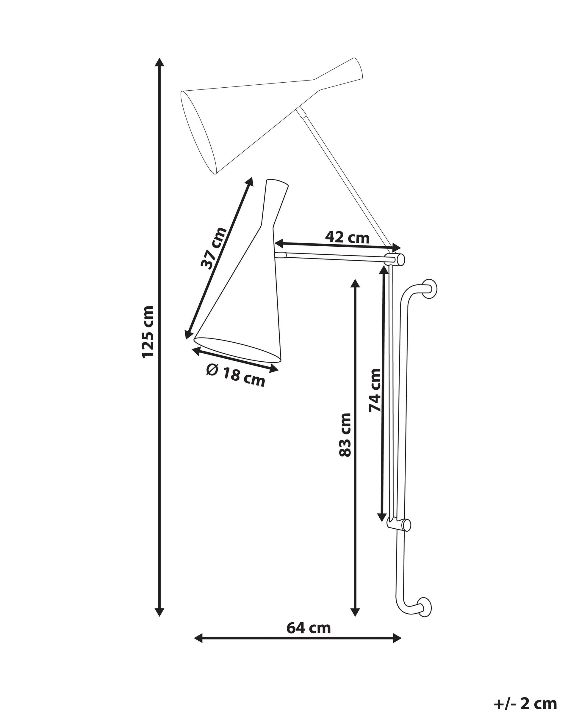  Wall Lamp MARISA Adjustable Metal White