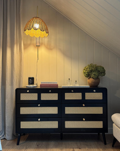  Wall Lamp VALUKKAI Rattan Natural