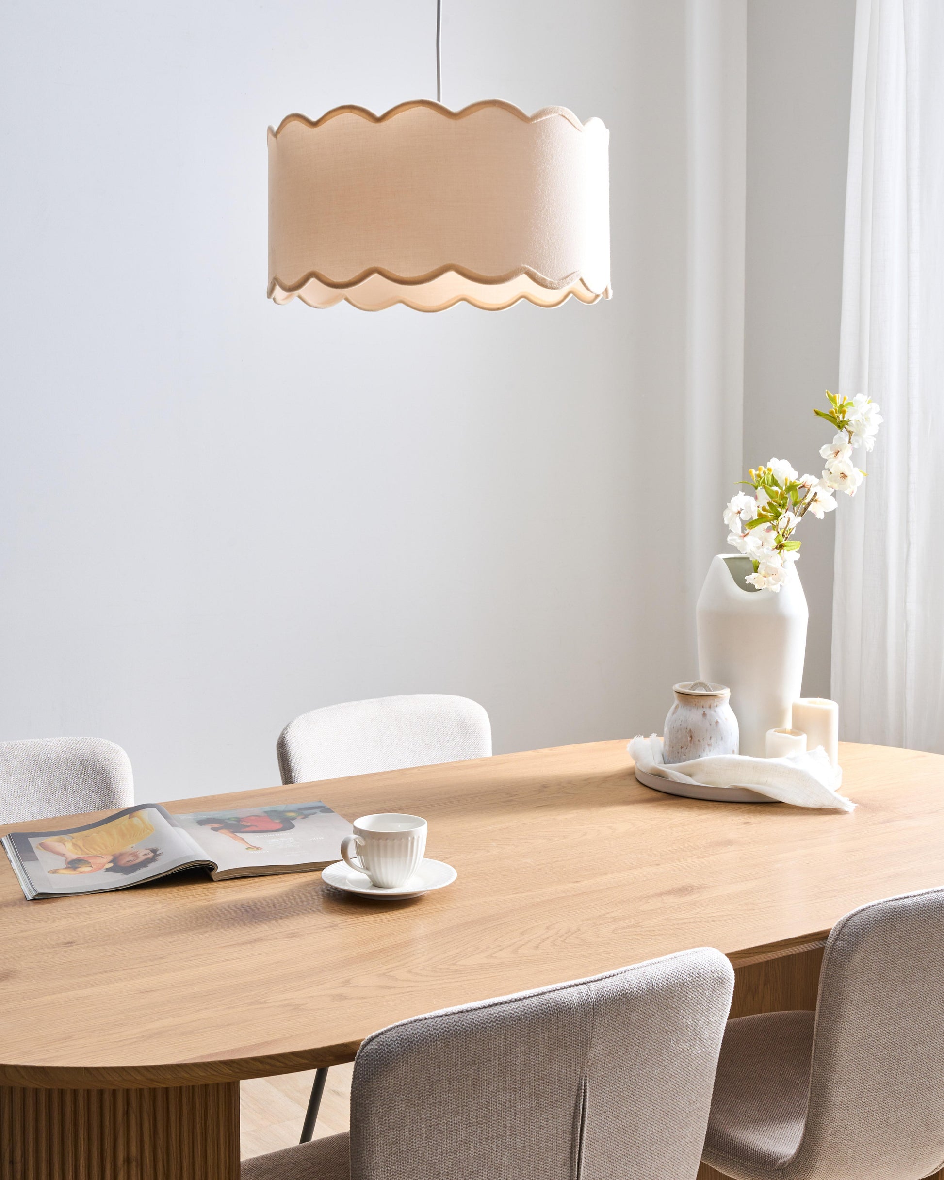  Pendant Lamp GAIREZI Metal White/ Beige