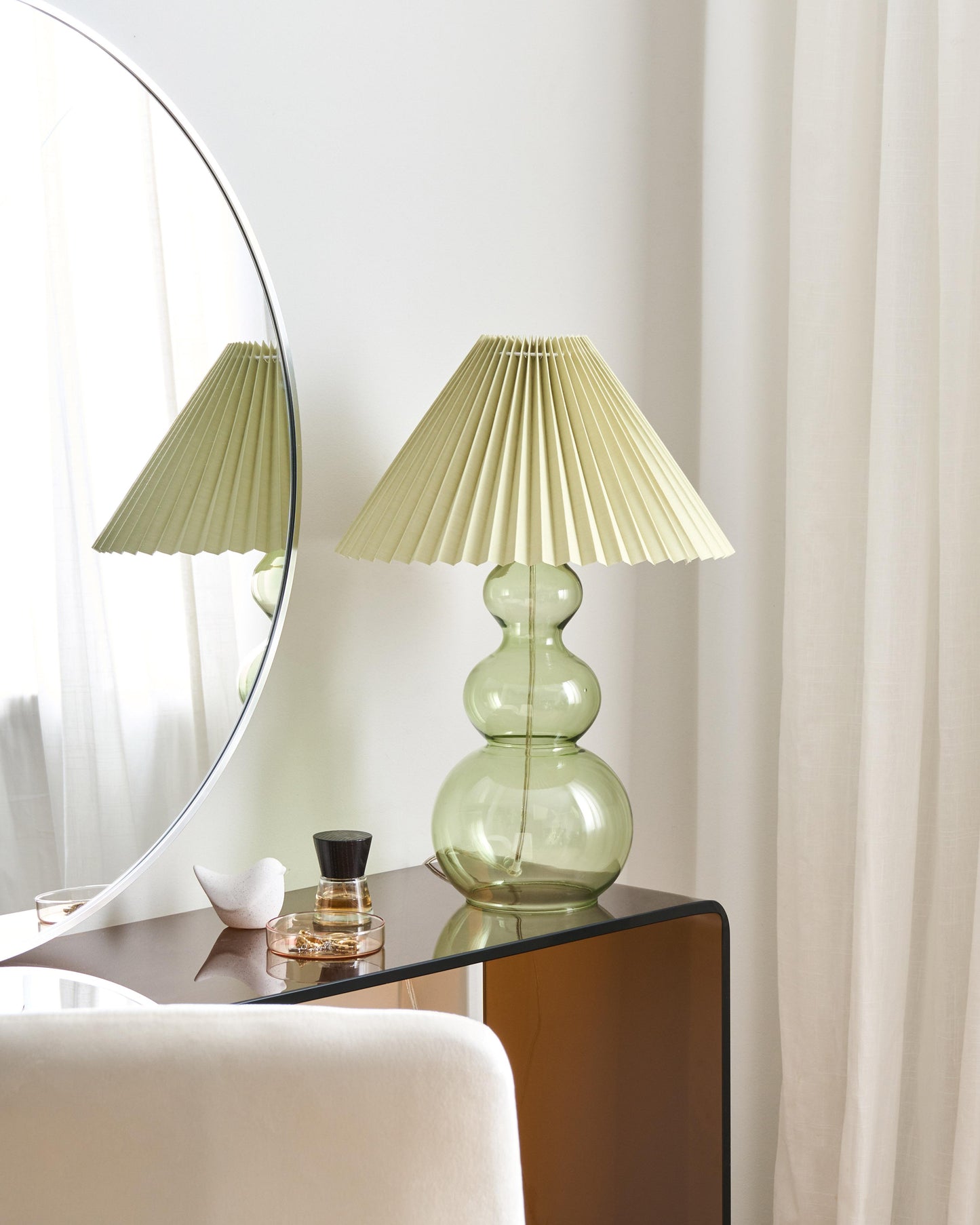  Table Lamp SENGWA Glass Green