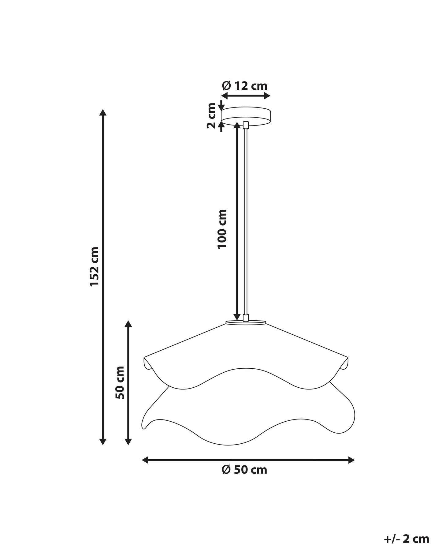  Pendant Lamp PUNGWE Fabric White