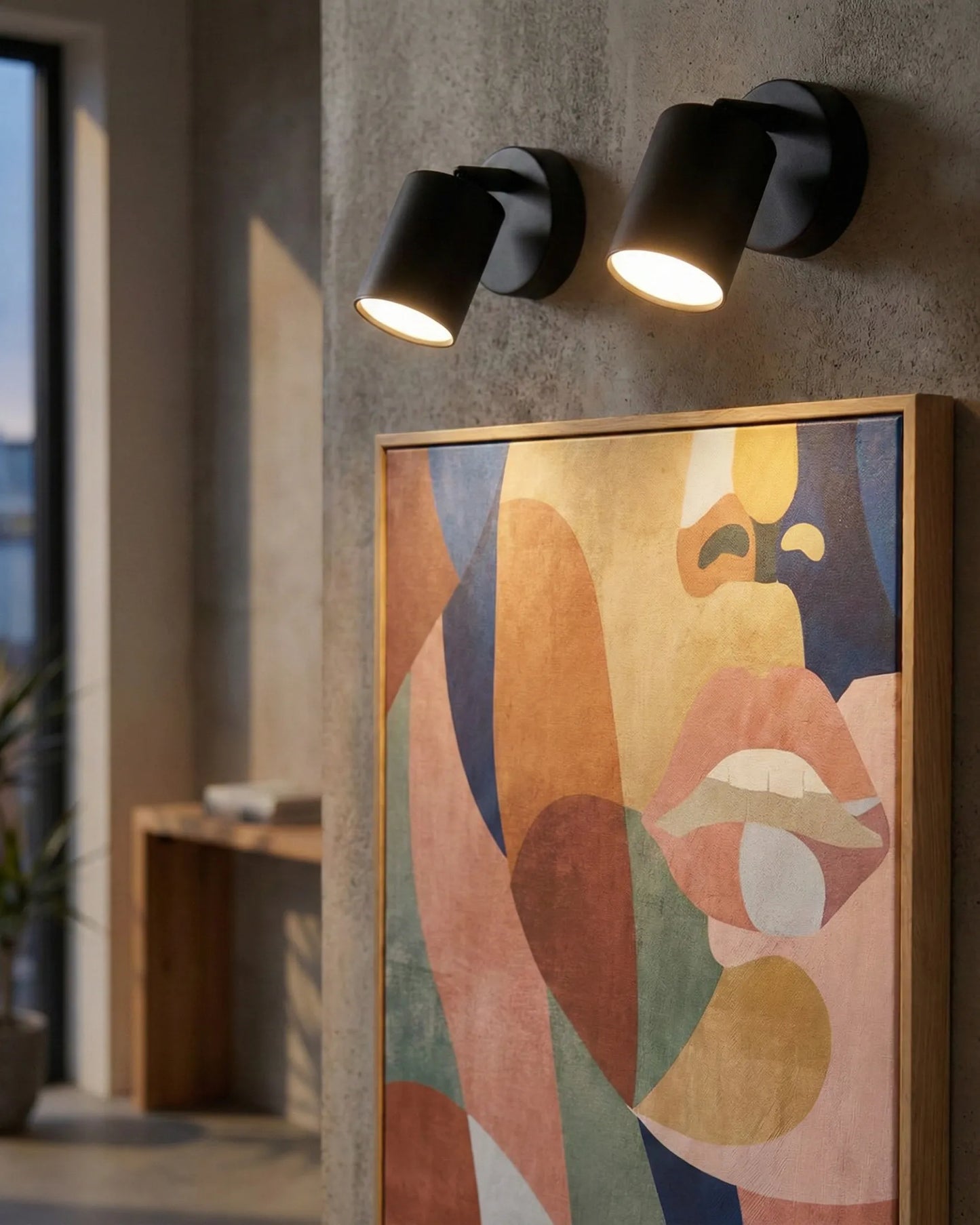  Set Of 2 Wall Lamps NYANDO Metal Black