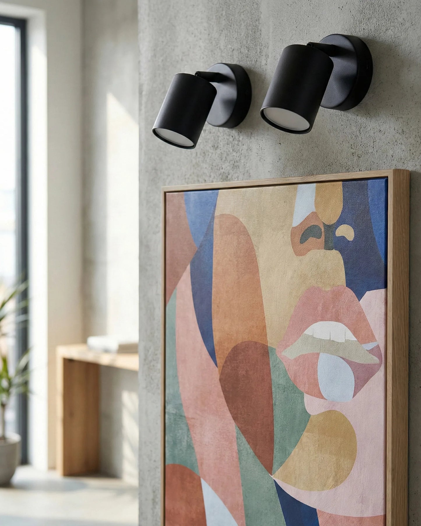  Set Of 2 Wall Lamps NYANDO Metal Black