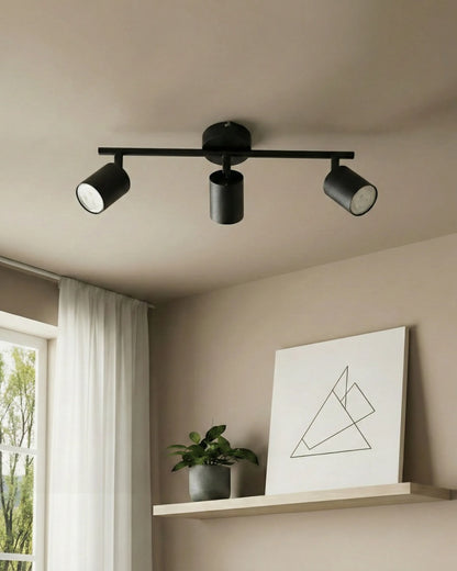  3 Light Spotlight NYANDO Metal Black