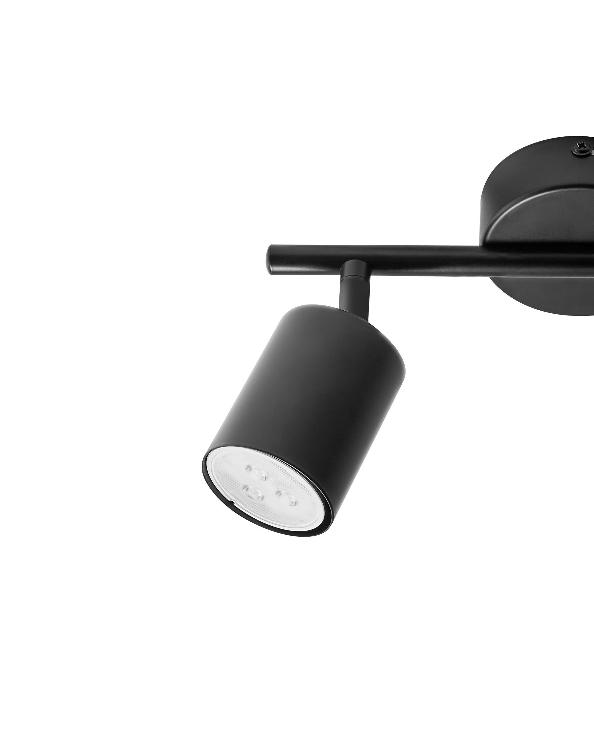 2 Light Spotlight NYANDO Metal Black