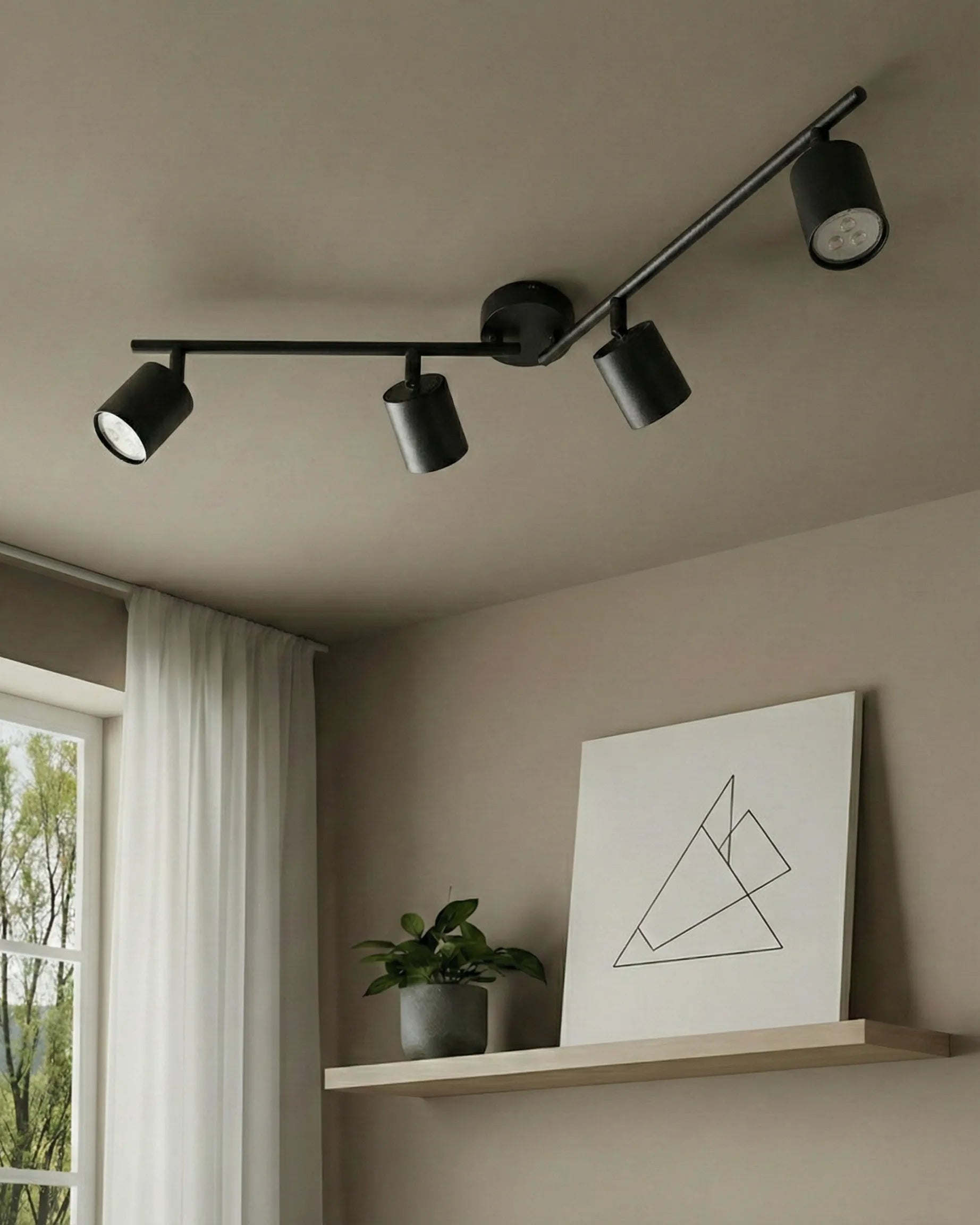  4 Light Spotlight NYANDO Metal Black
