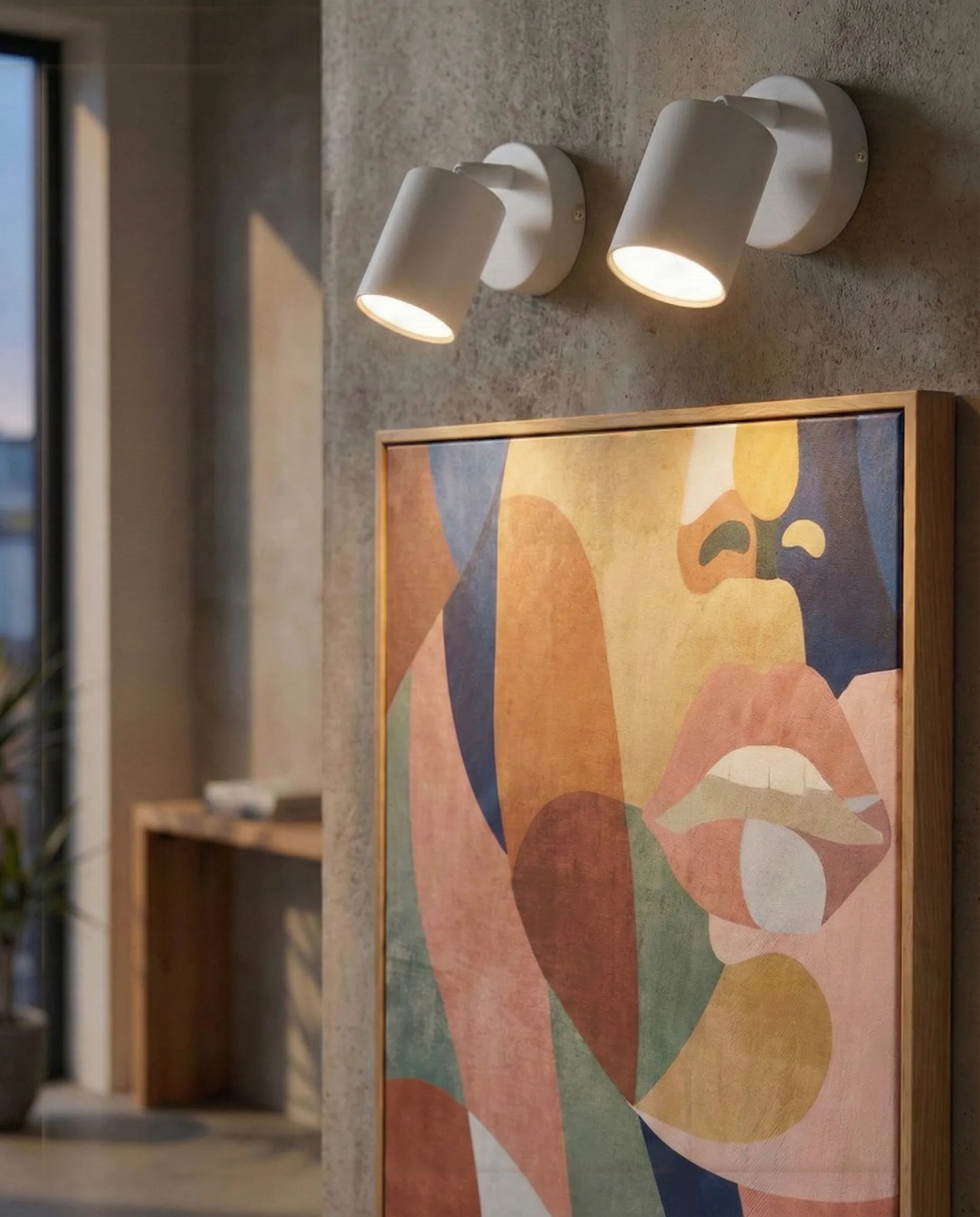  Set Of 2 Wall Lamps NYANDO Metal White
