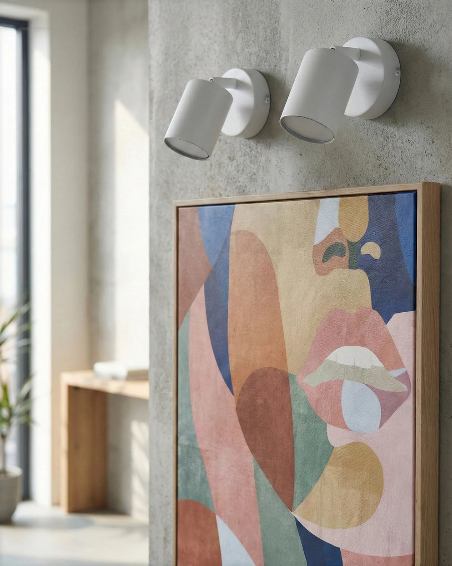  Set Of 2 Wall Lamps NYANDO Metal White