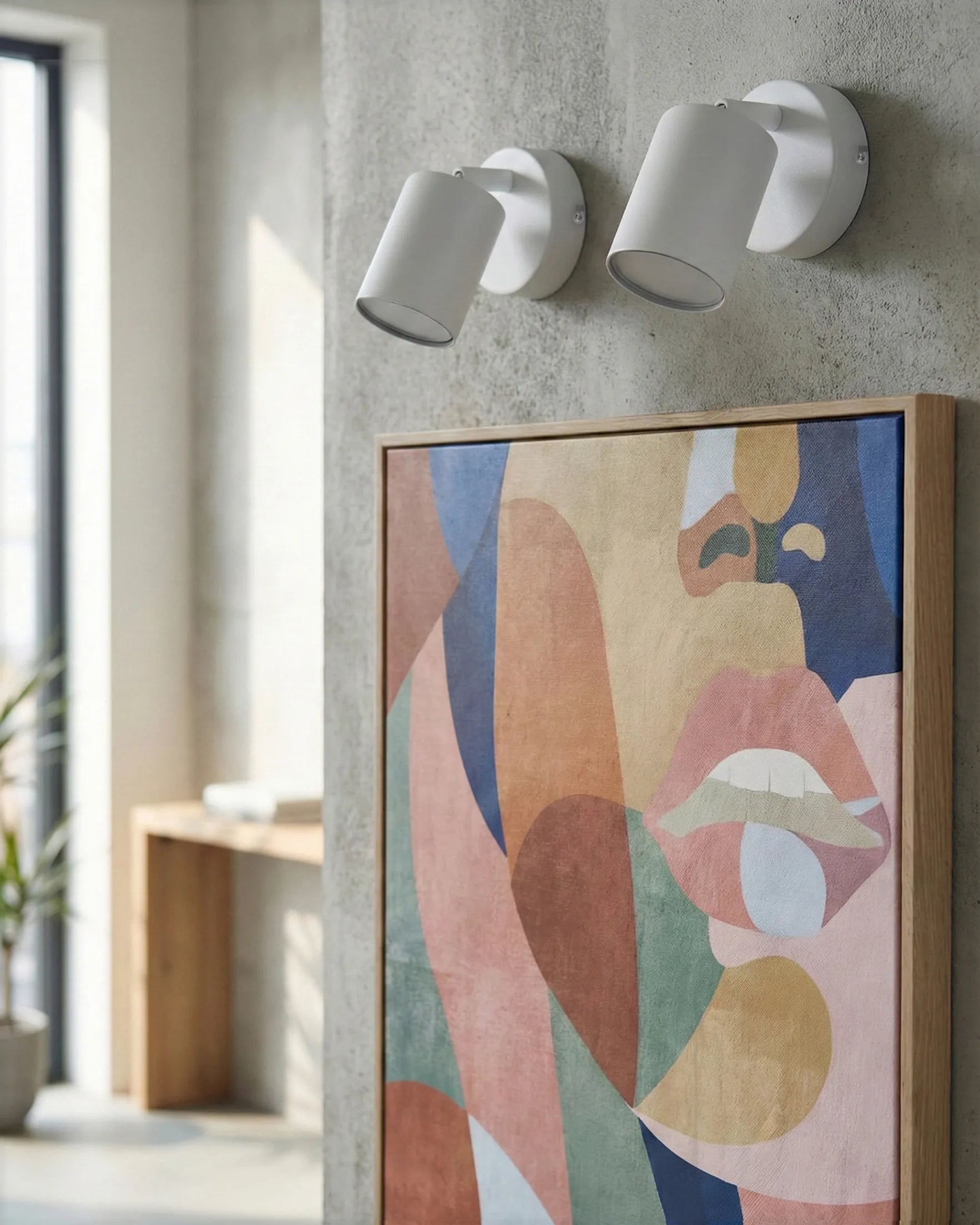  Set Of 2 Wall Lamps NYANDO Metal White