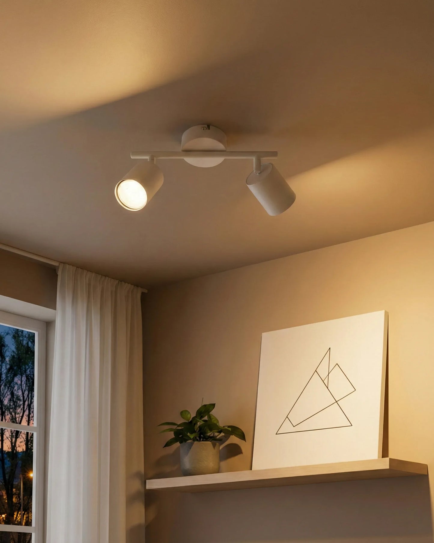  2 Light Spotlight NYANDO Metal White