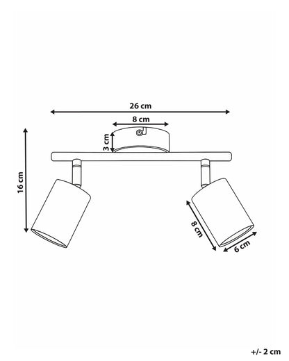  2 Light Spotlight NYANDO Metal White