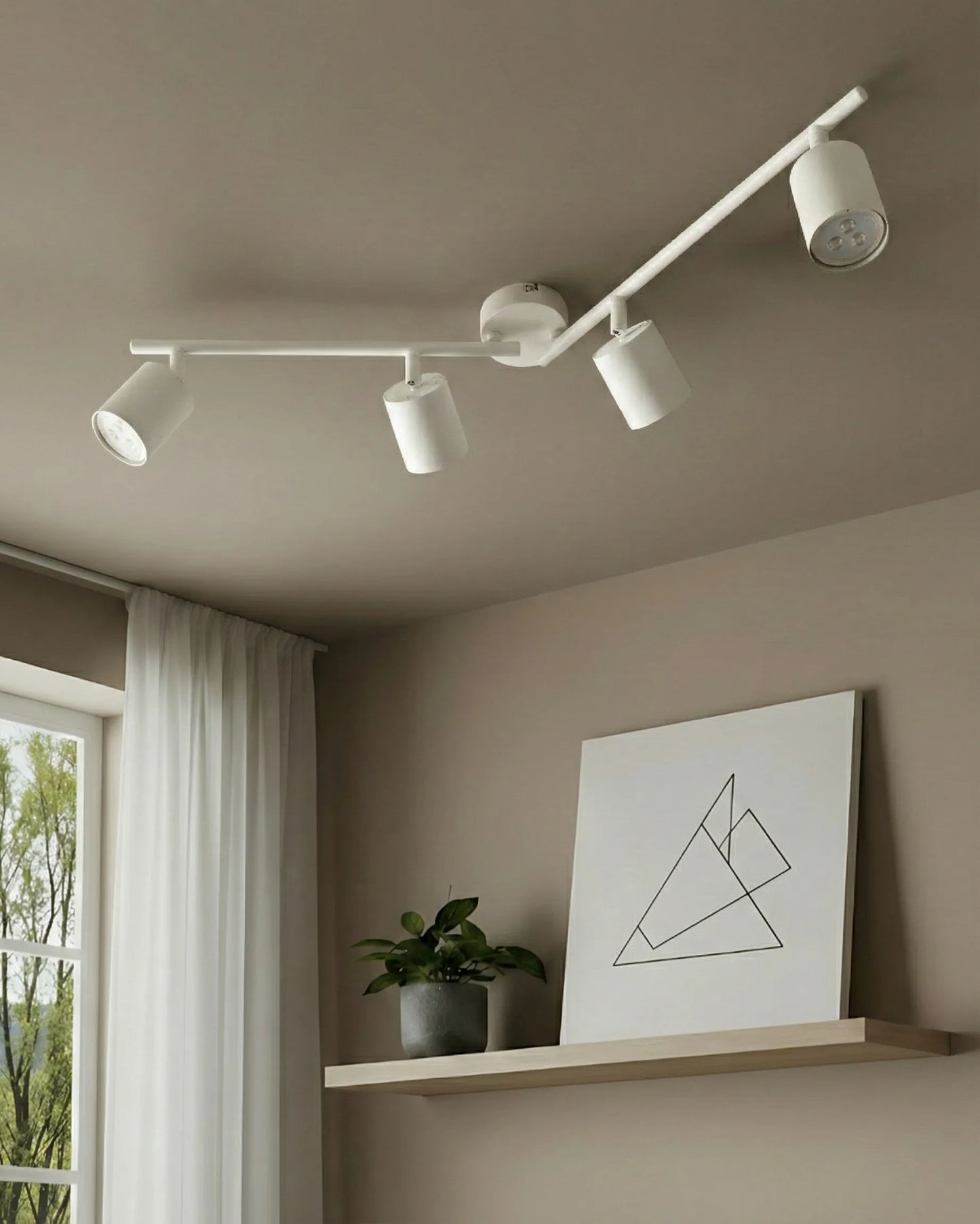  4 Light Spotlight NYANDO Metal White