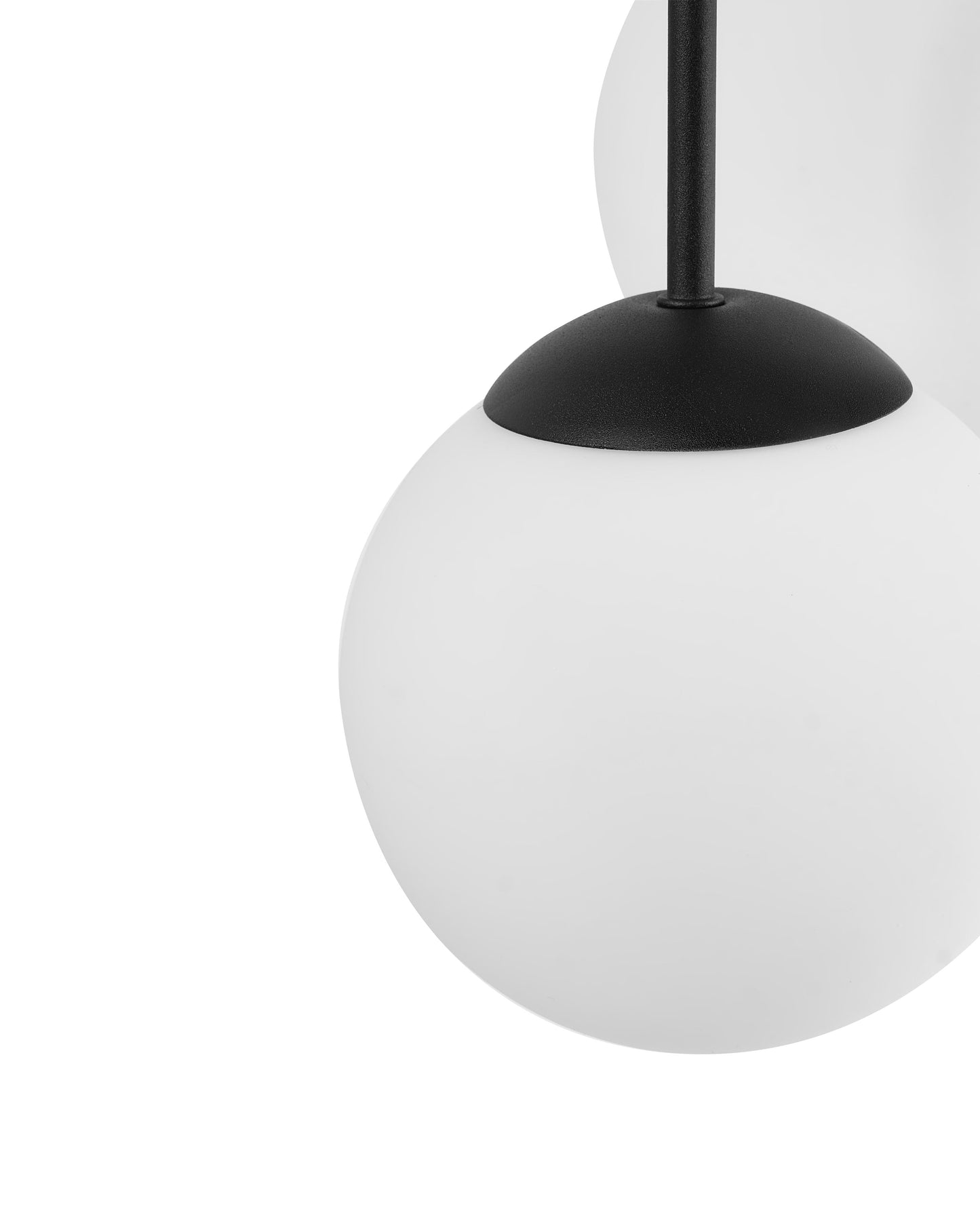  5 Light Pendant Lamp RIANA Glass Black