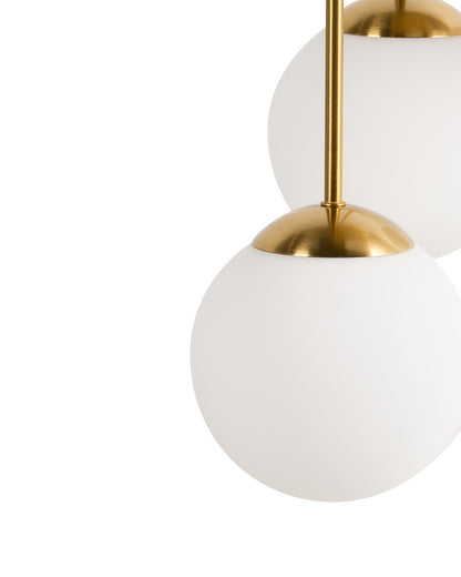  5 Light Pendant Lamp RIANA Metal Brass