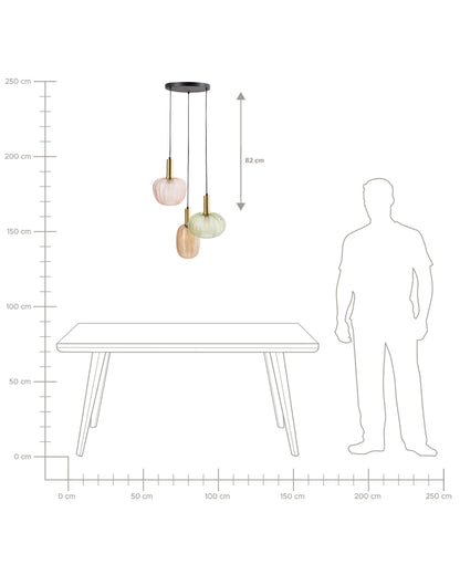  Pendant Lamp NJORO Glass Multicolour
