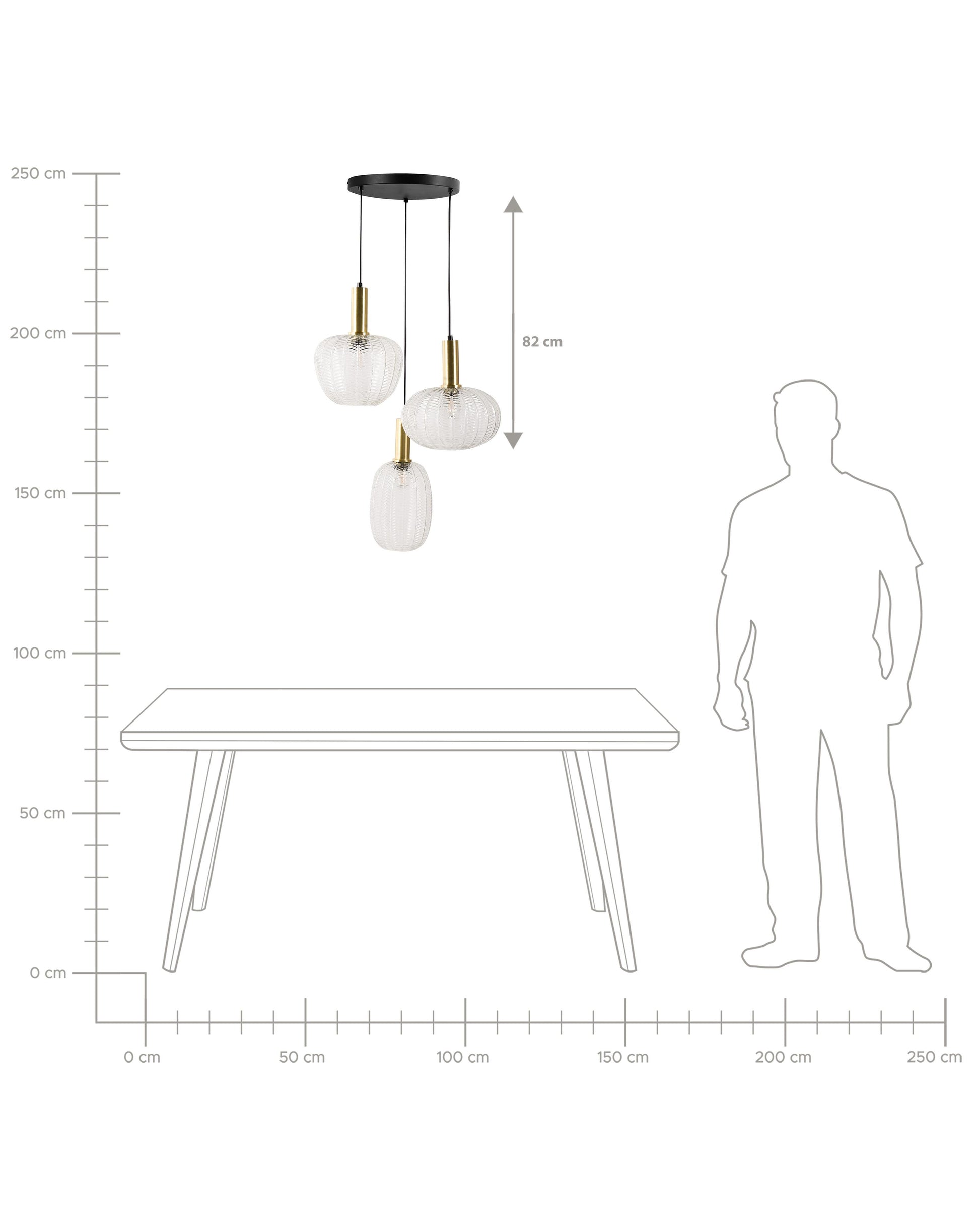  Pendant Lamp NJORO Glass Transparent