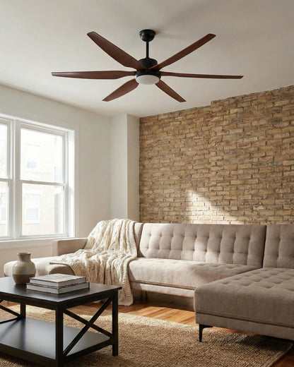  Ceiling Fan With Light VERDURE With Remote LED Brown
