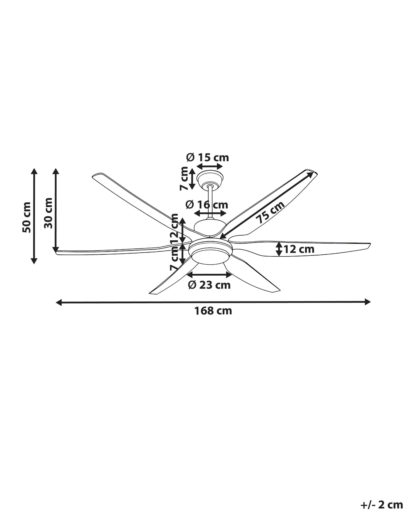  Ceiling Fan With Light VERDURE With Remote LED Brown