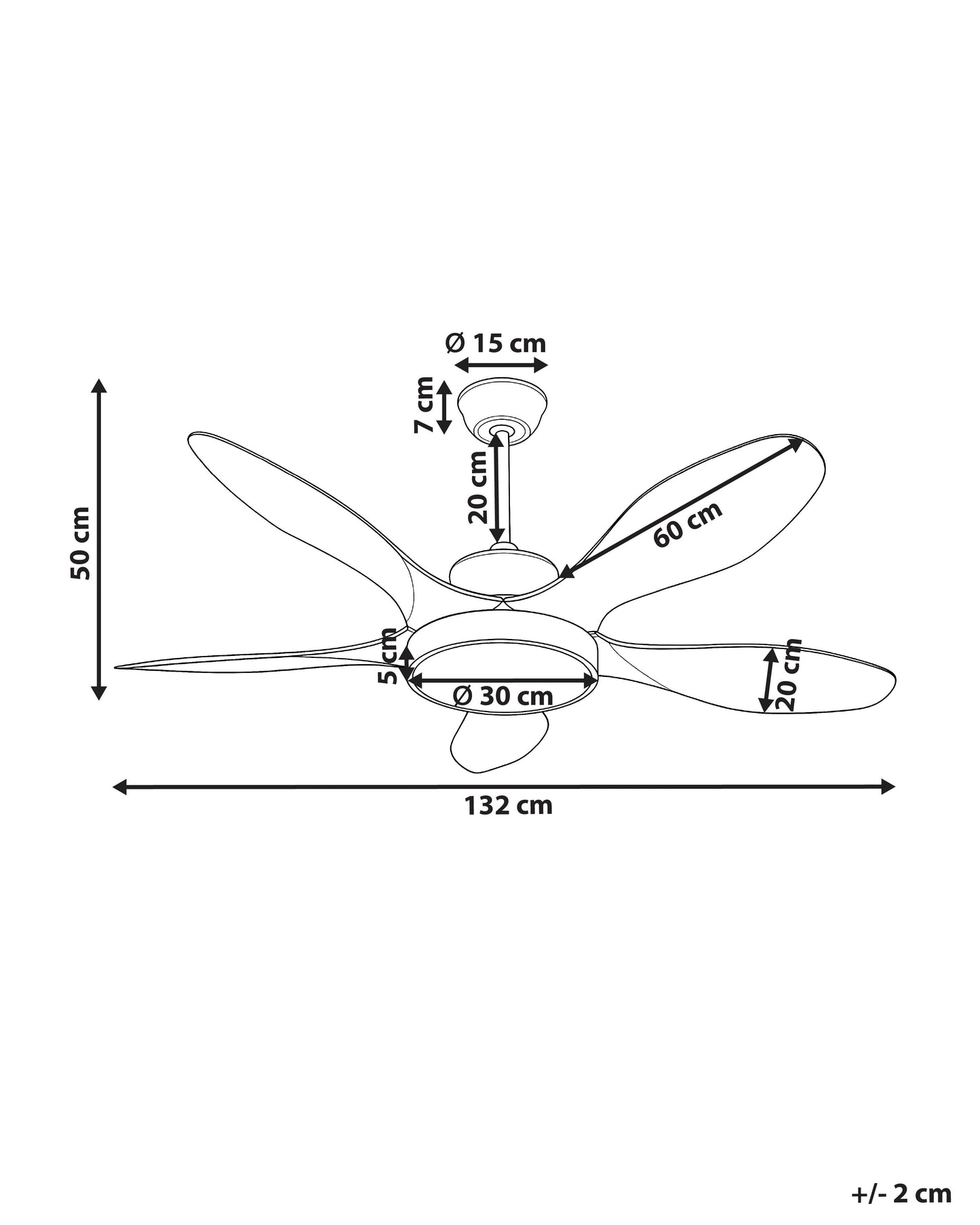  Ceiling Fan With Light BARBET With Remote LED Light Brown