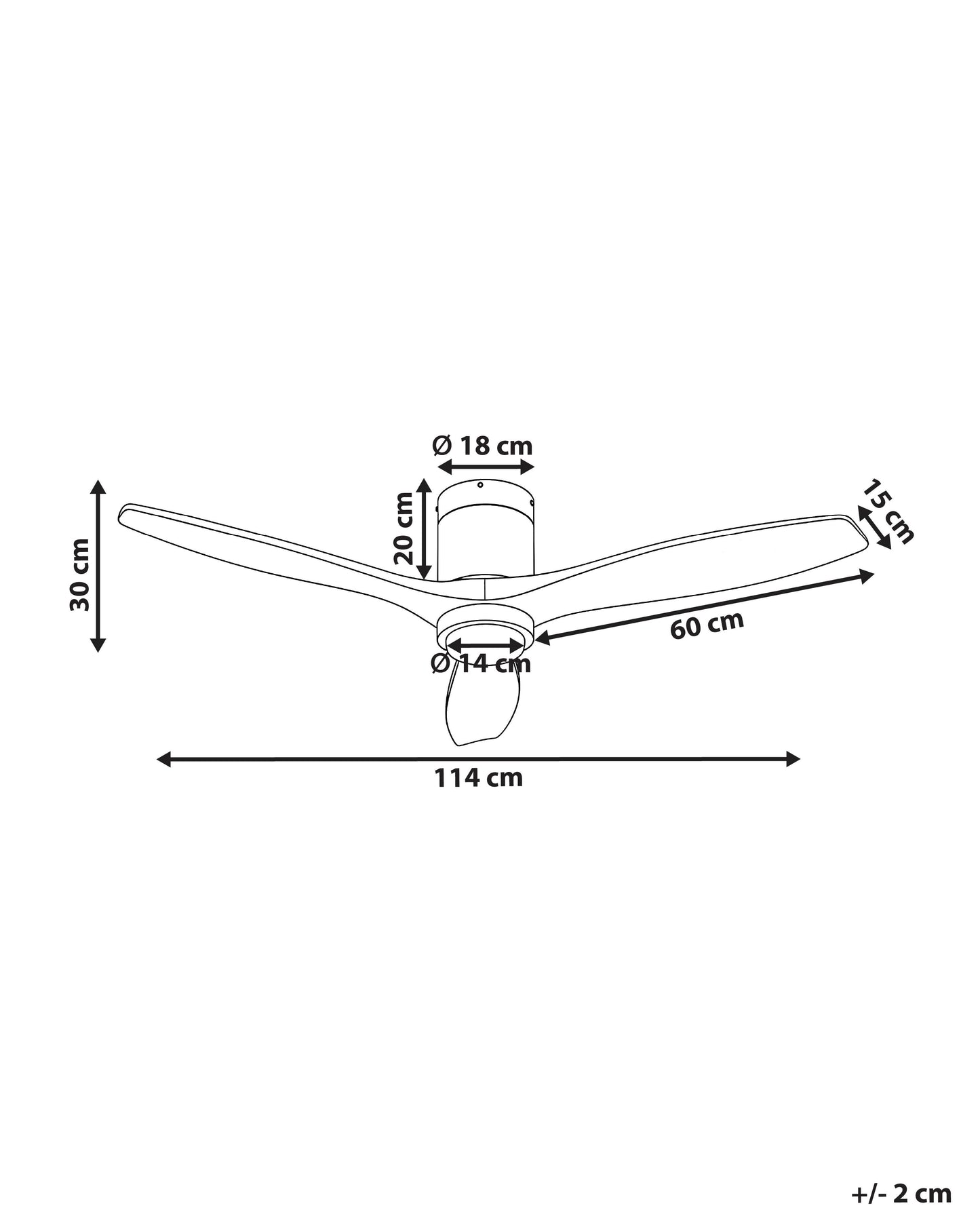  Ceiling Fan With Light PIAYE With Remote LED Brown