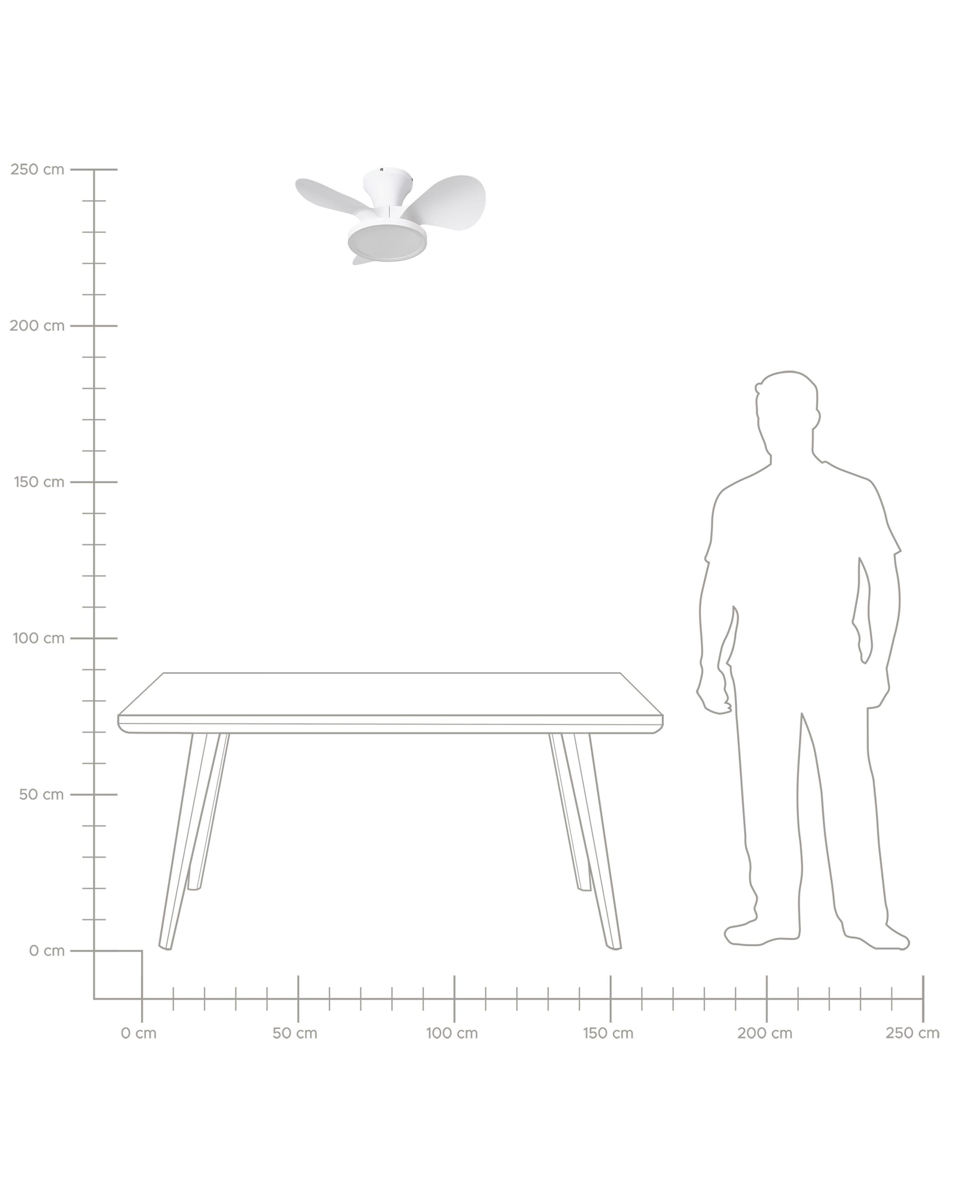  Ceiling Fan With Light PUNTI With Remote LED White