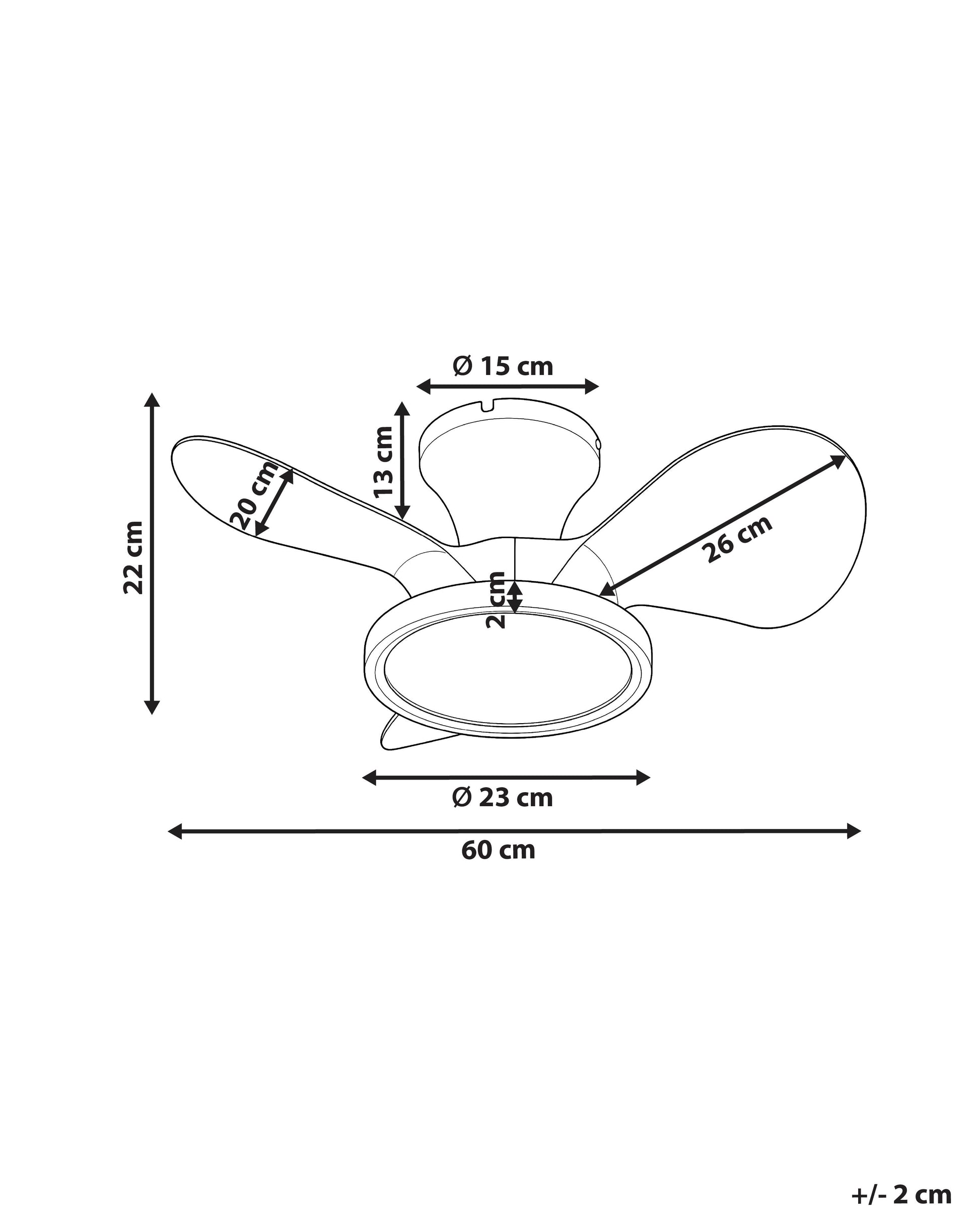  Ceiling Fan With Light PUNTI With Remote LED White