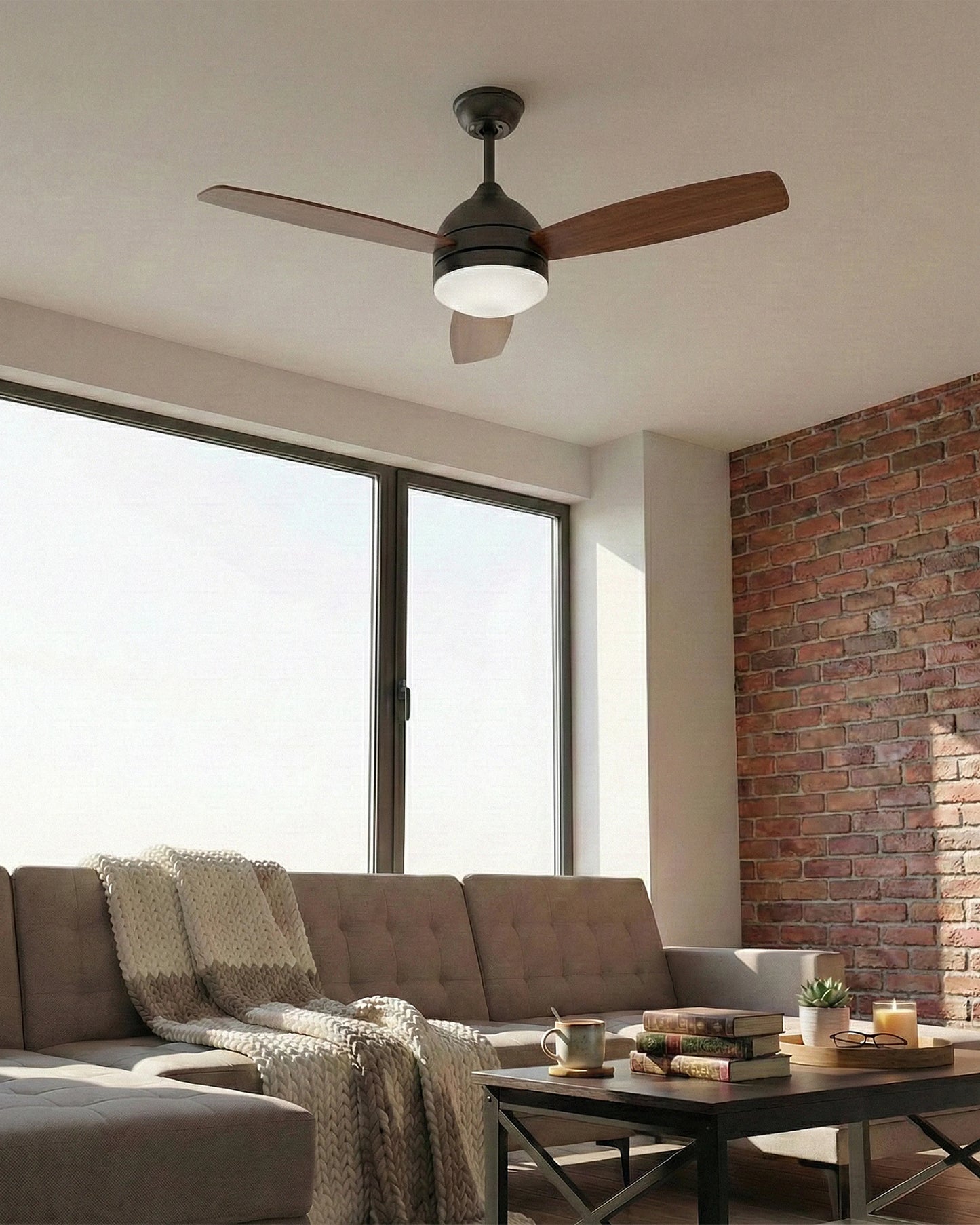  Ceiling Fan With Light MANSALA With Remote LED Dark Brown