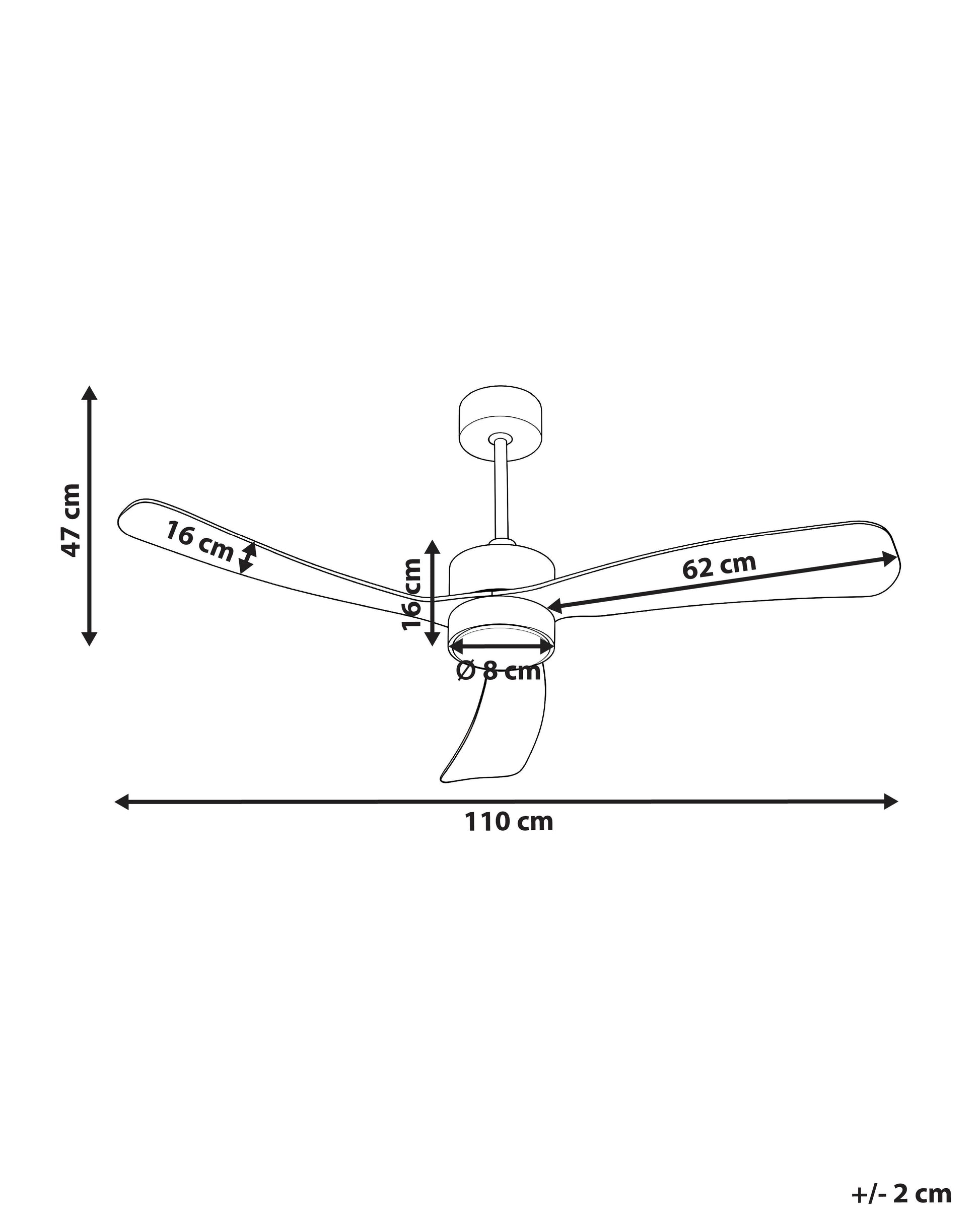  Ceiling Fan With Light PRASLIN With Remote LED White