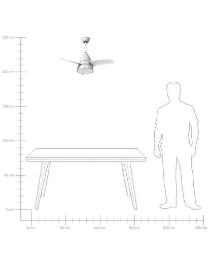  Ceiling Fan With Light STRAWBERRY With Remote LED Grey