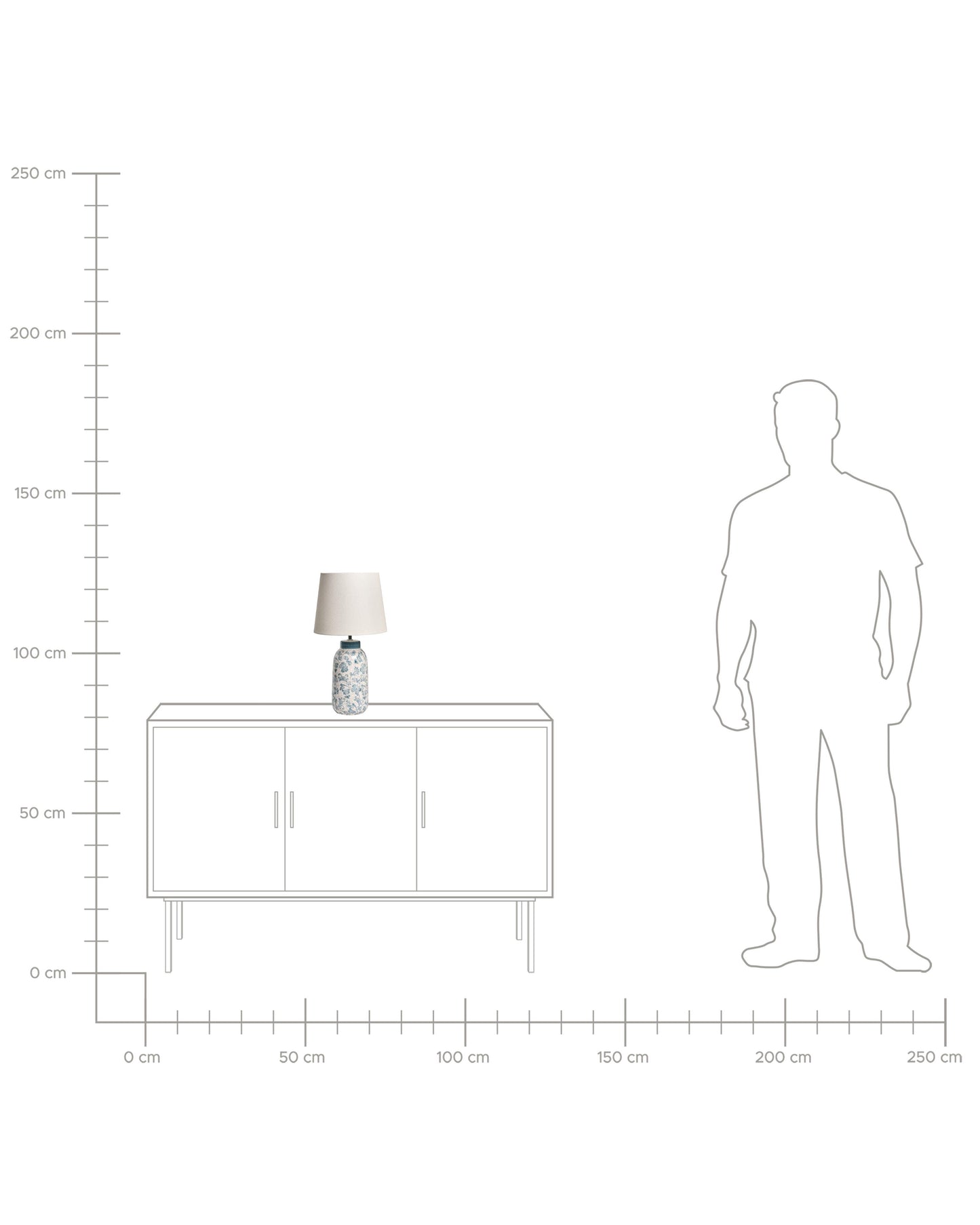  Table Lamp LEMPA Ceramic White/ Blue