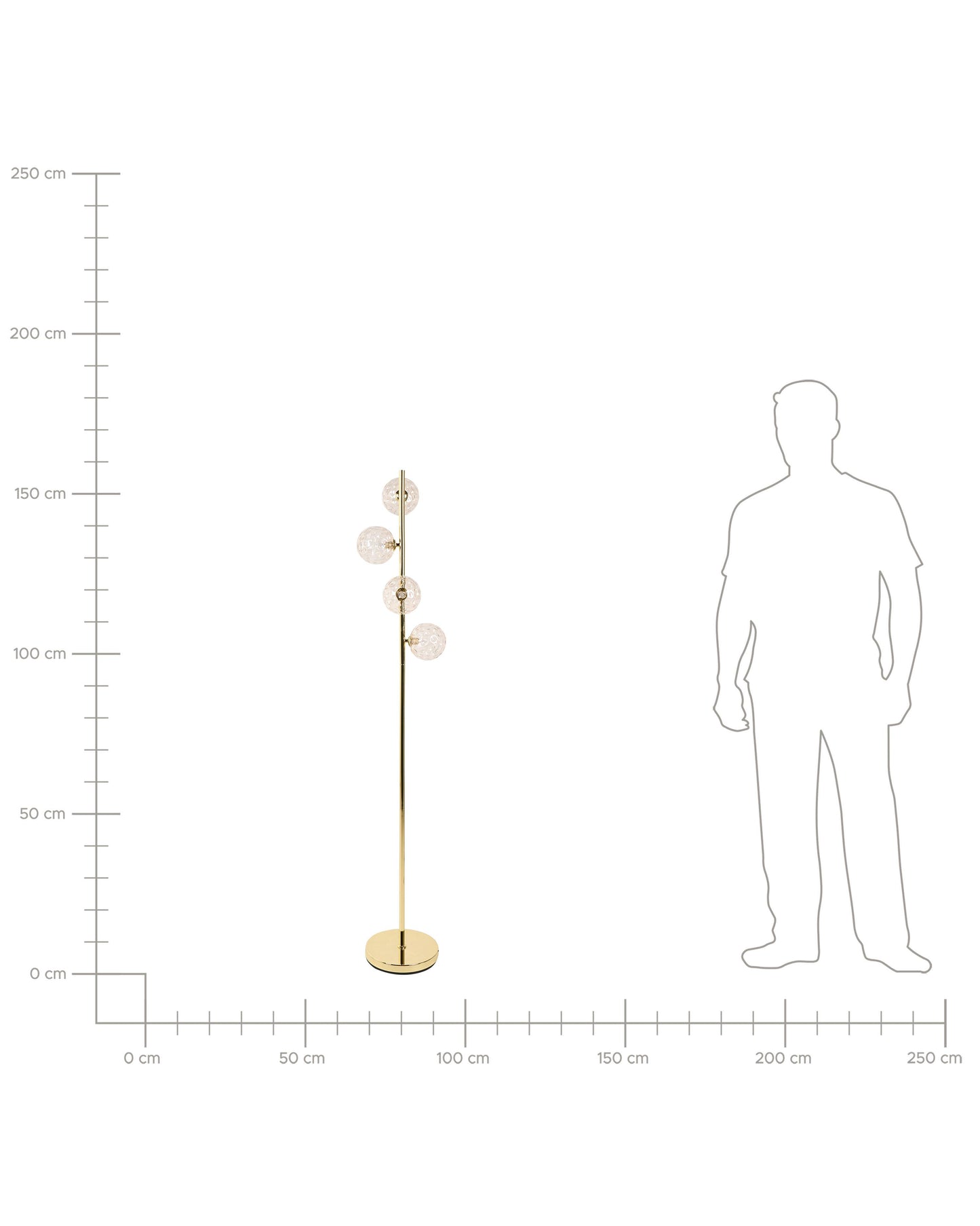  Floor Lamp ANADYR Glass Beige